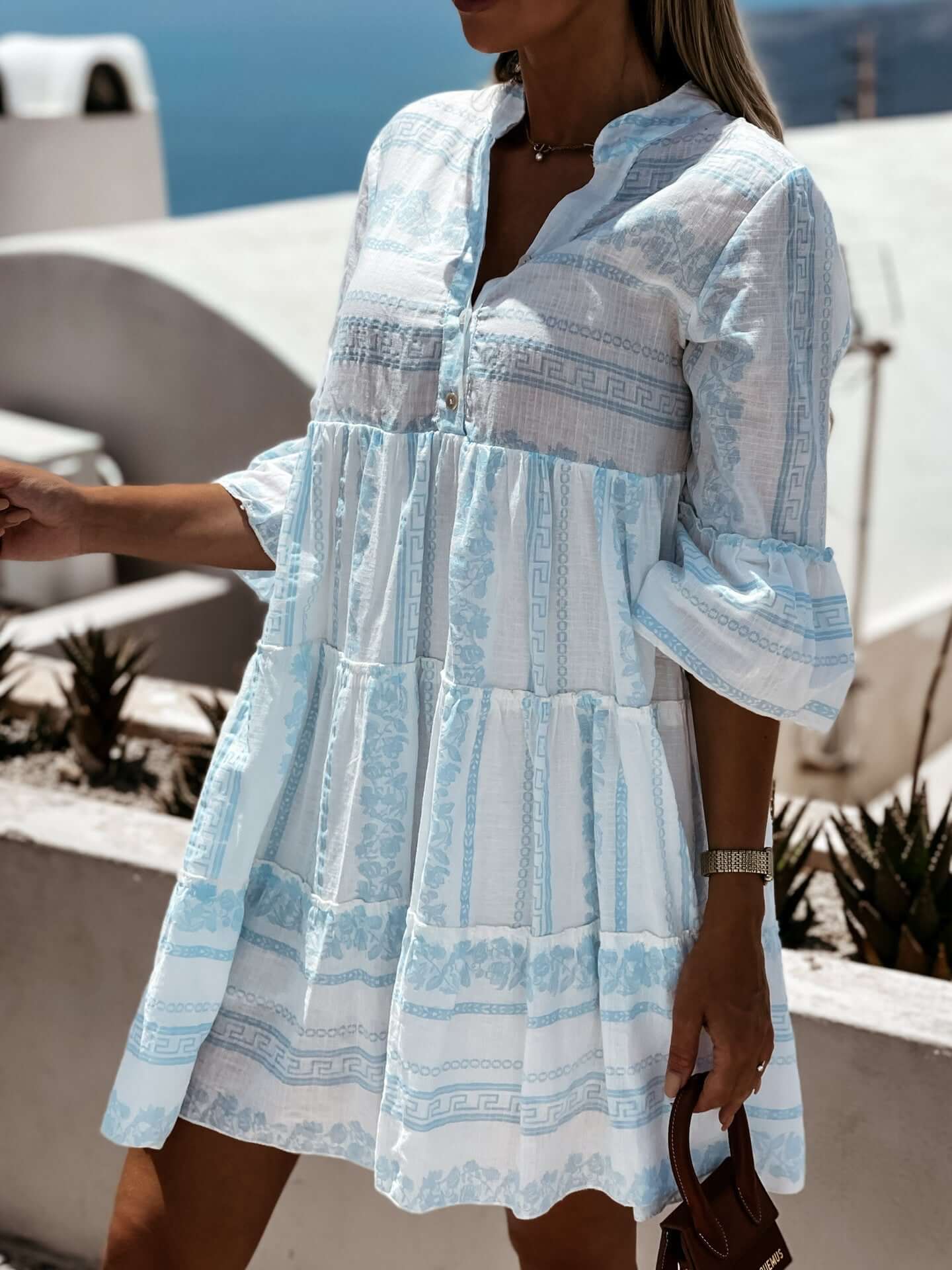 Ria - Boho sommerkjole med flæser