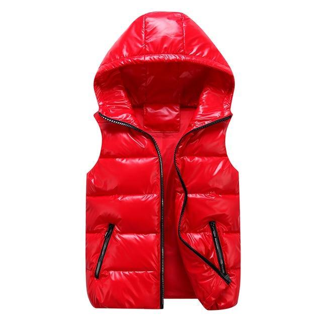 Unisex stilfuld quiltet vest med hætte