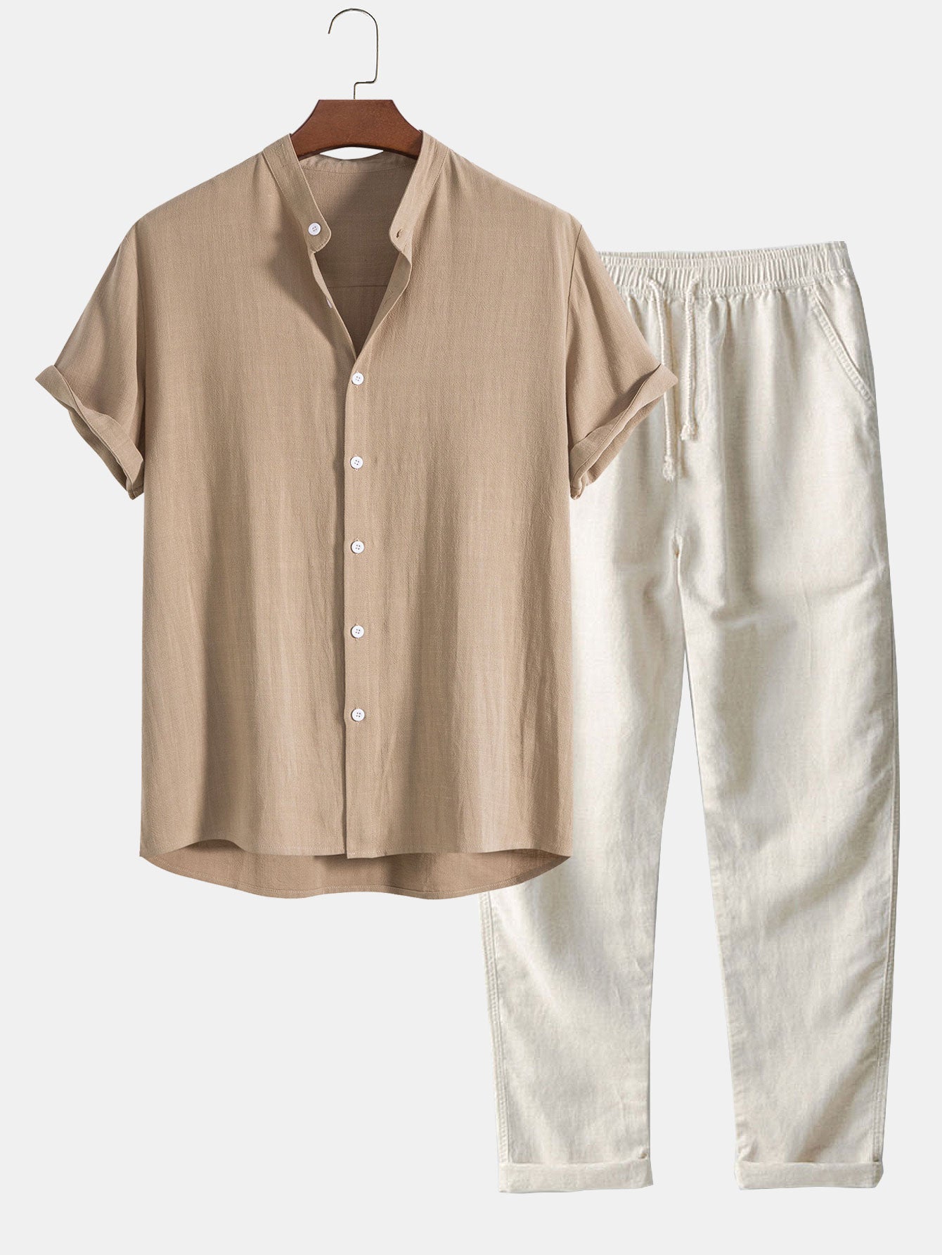 Troy – Sommerskjorte og buksesæt i hør til mænd - Summer Chic