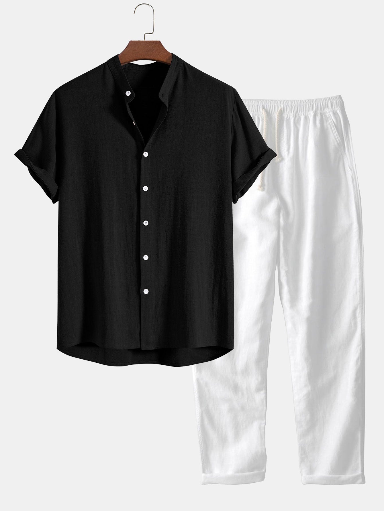 Troy – Sommerskjorte og buksesæt i hør til mænd - Summer Chic