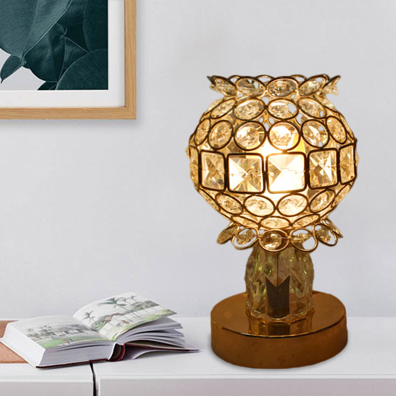 Velaire – Krystal-indlejret guld skrivebordslampe