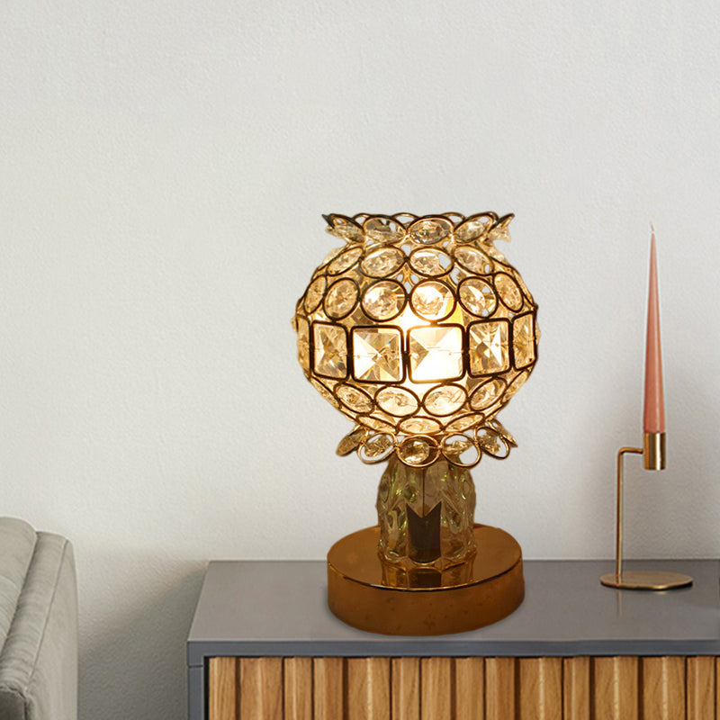 Velaire – Krystal-indlejret guld skrivebordslampe