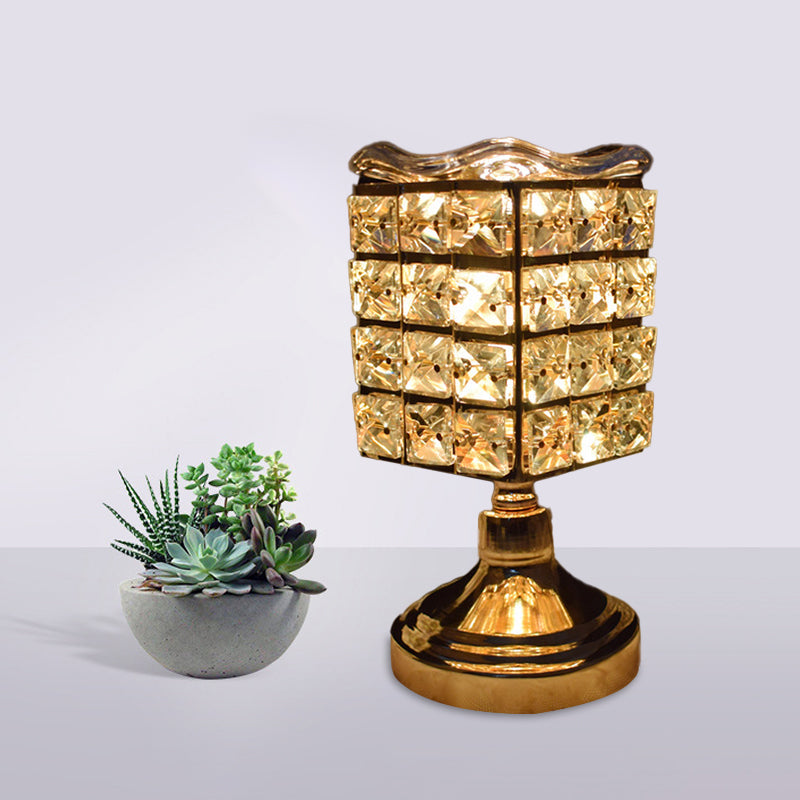 Velaire – Krystal-indlejret guld skrivebordslampe
