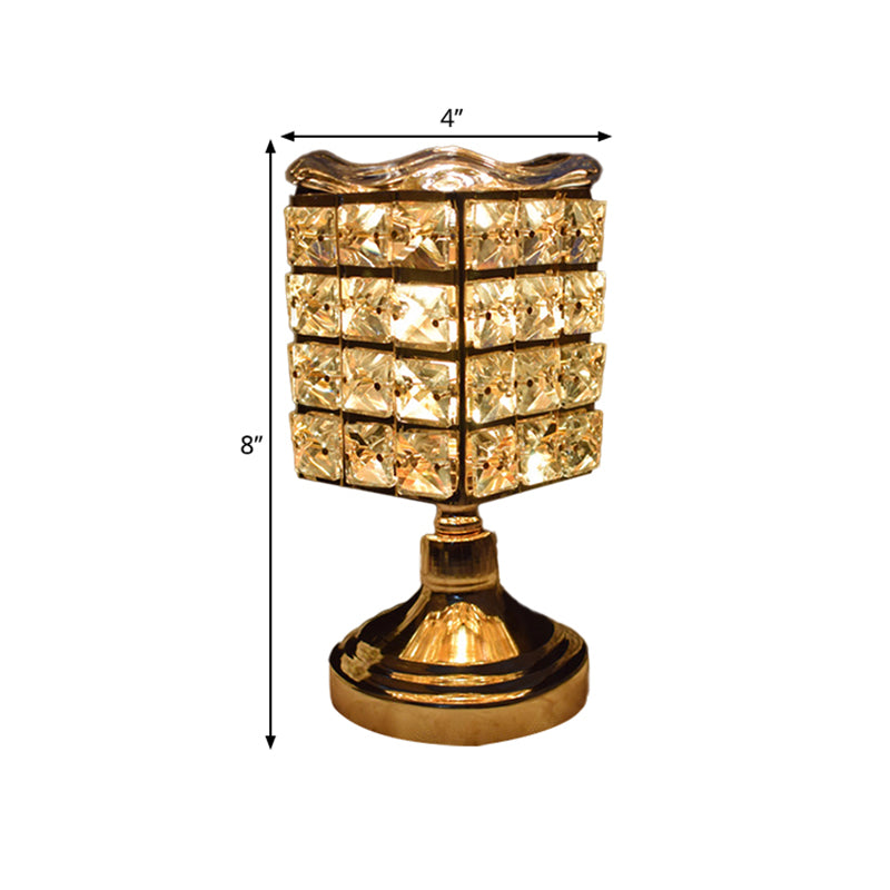 Velaire – Krystal-indlejret guld skrivebordslampe