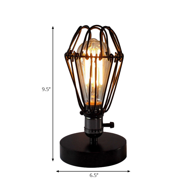 Noctiron – Industriel bordlampe med kronbladramme