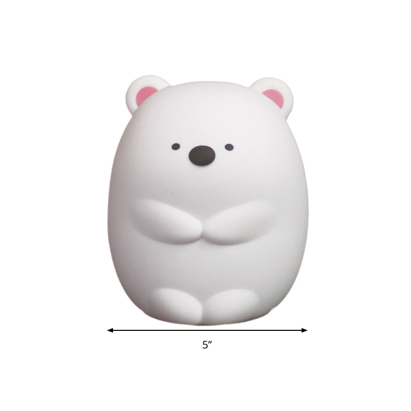CuddleBear – Moderne hvid LED-natlampe til børnehave