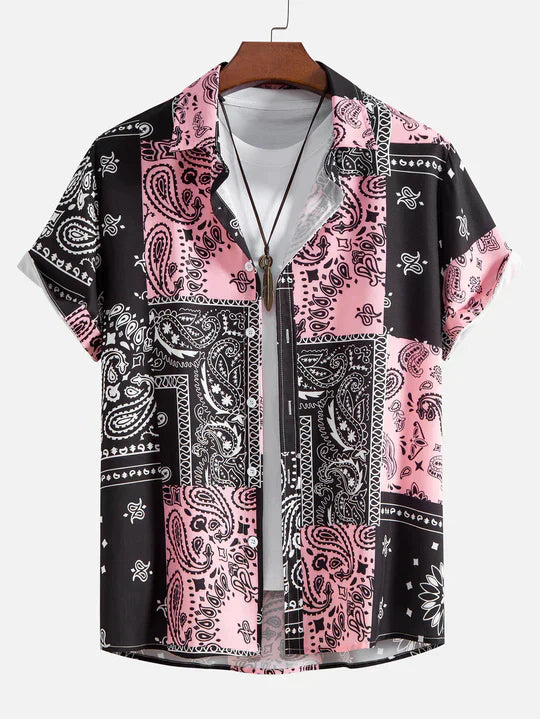 Sverre - Trykt button-down skjorte