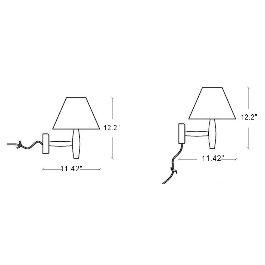 European Design Væglampe i glas og massivt træ