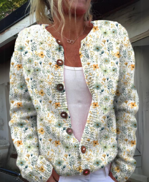 Talia | Blomstret vinterjakke