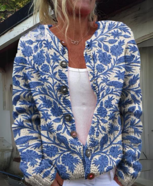 Talia | Blomstret vinterjakke