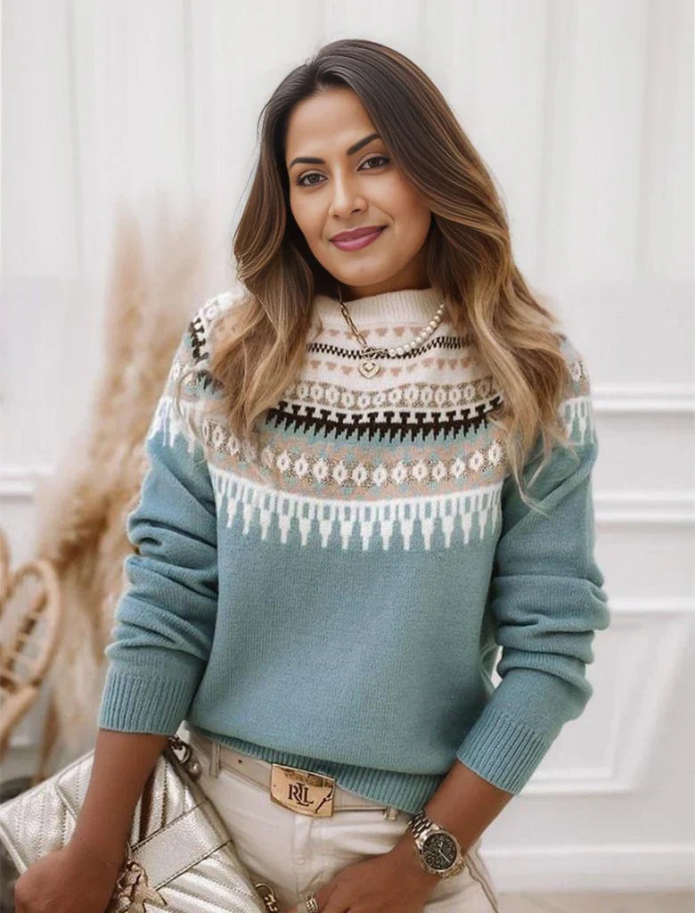 Olivia Norwegian Sweater – Dametrøje med nordisk mønster