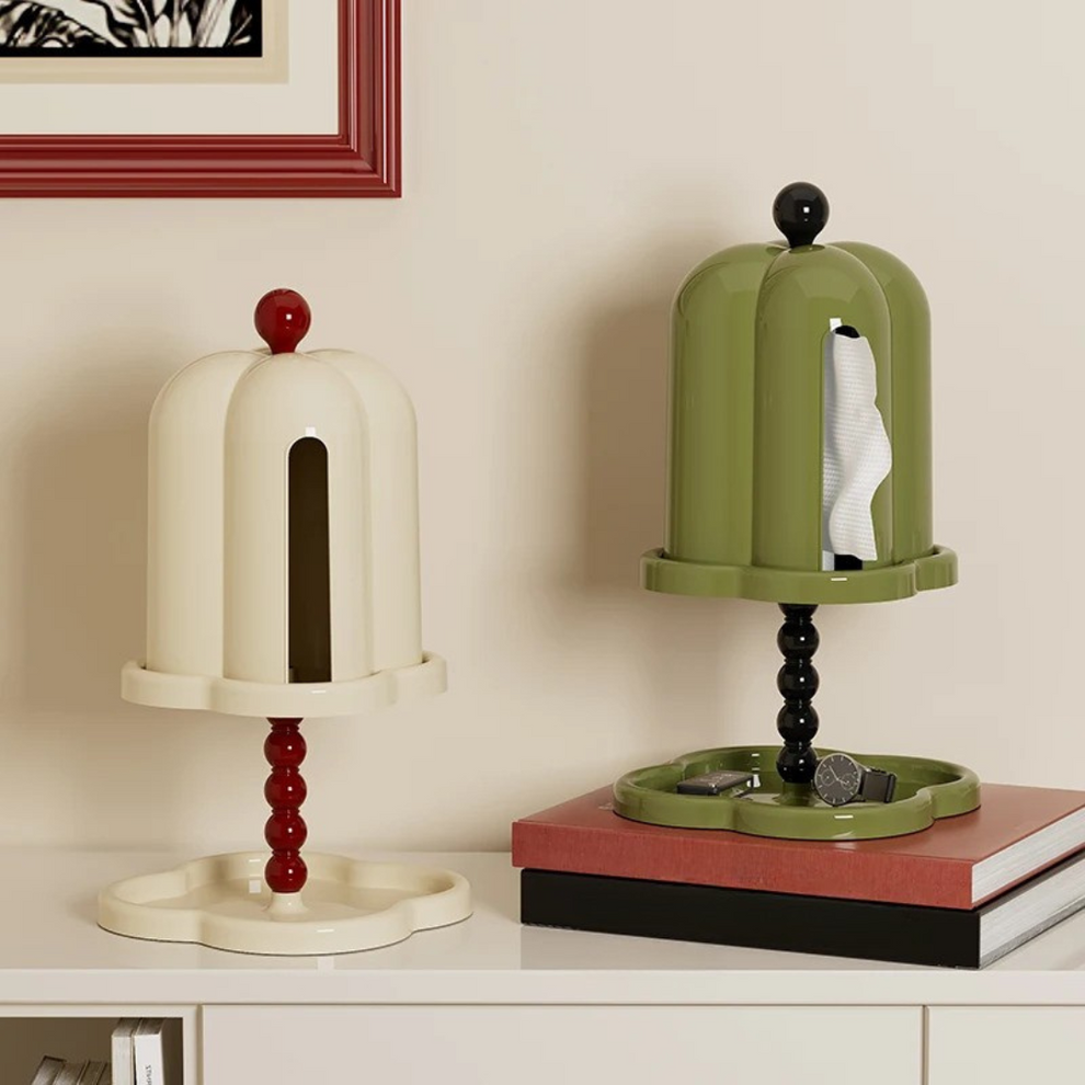 StealthBox – Tissue box med beskyttende kuppellåg og skjult opbevaringsrum