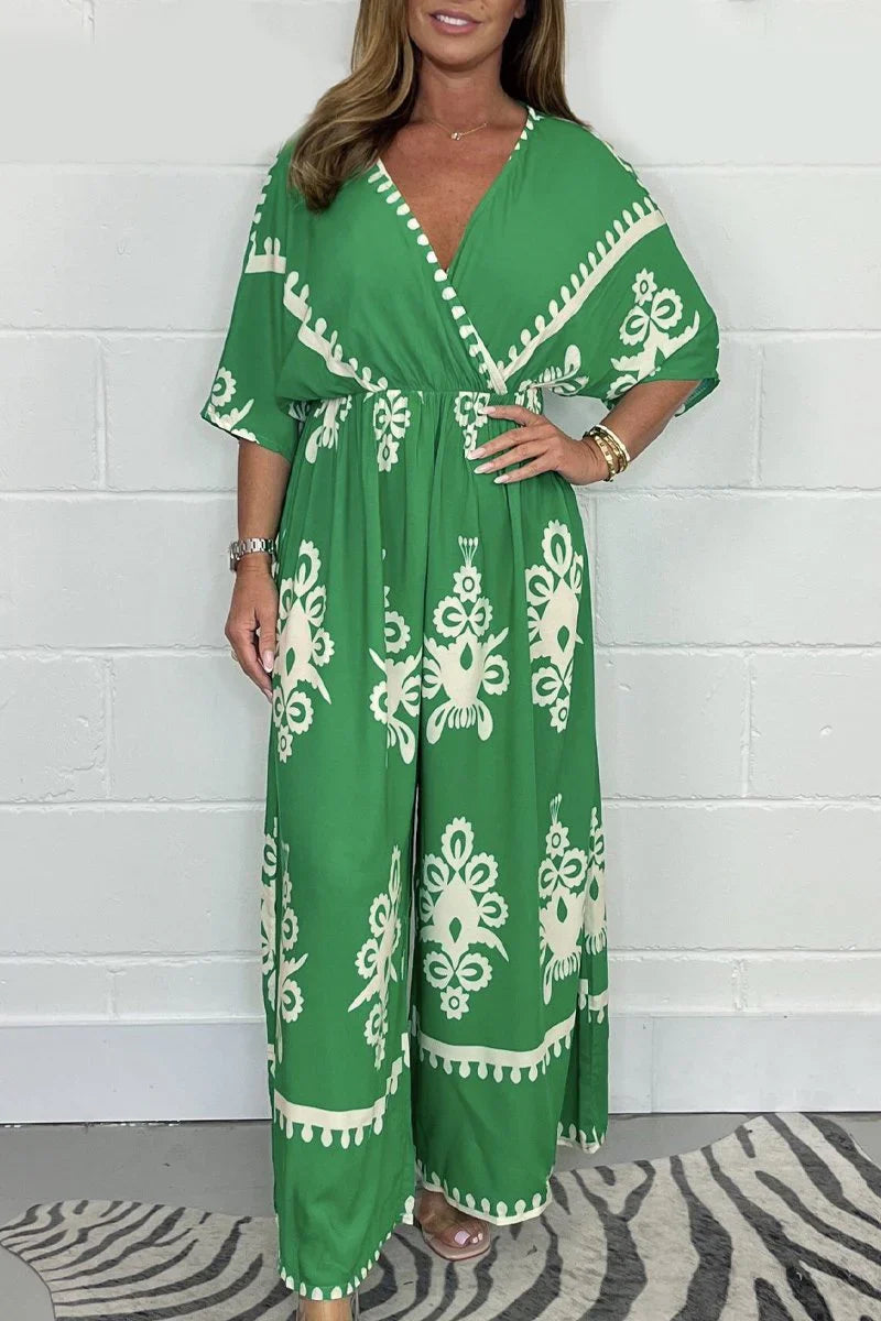 Svana™ - Jumpsuit i trykt bomuld