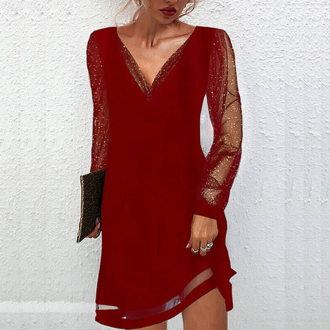 Matilde - Elegant midikjole med V-hals