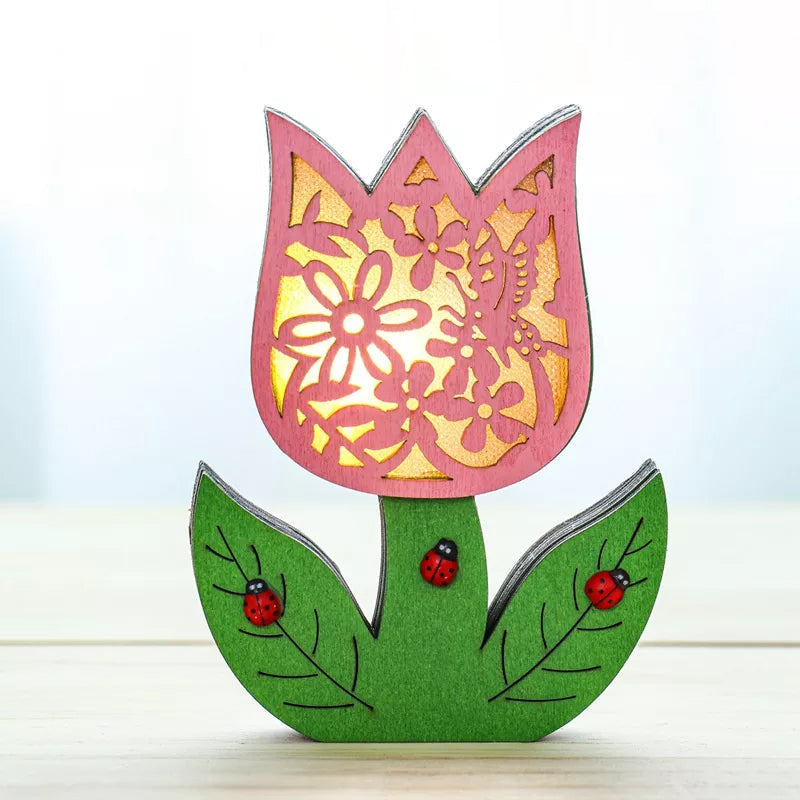 EasterGlow – Oplyste lagdelte udskårne kaninfigurer med bløde LED-accenter