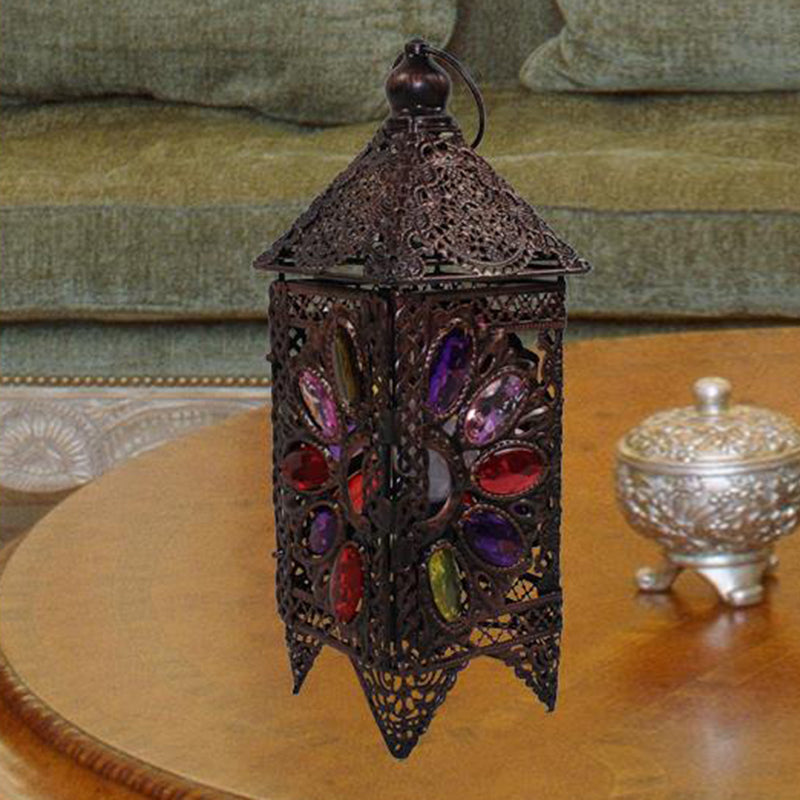 Zafira – eklektisk metal natlampe med Boho charme