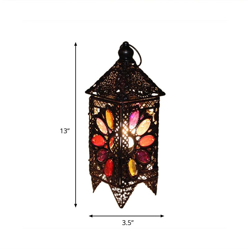 Zafira – eklektisk metal natlampe med Boho charme