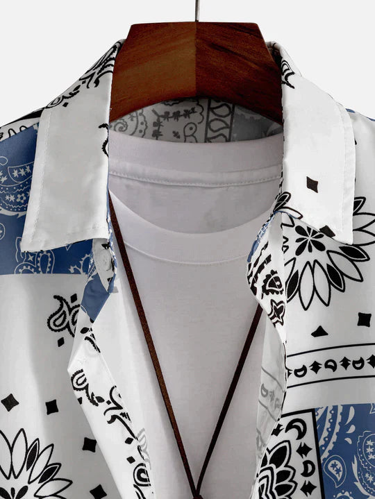 Sverre - Trykt button-down skjorte