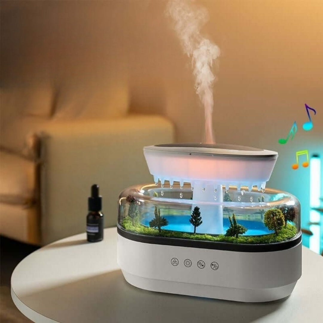 MistHaven – Naturinspireret diffuser med beroligende tåge og omgivende belysning