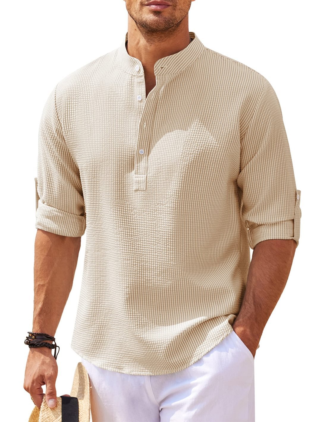 Michael - Casual sommerskjorte uden krave- Summer Chic