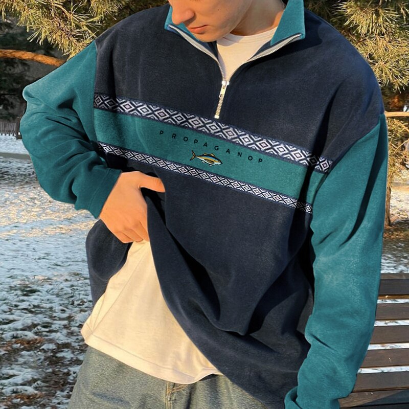 Nicklas - Stilfuld sweater med halv lynlås