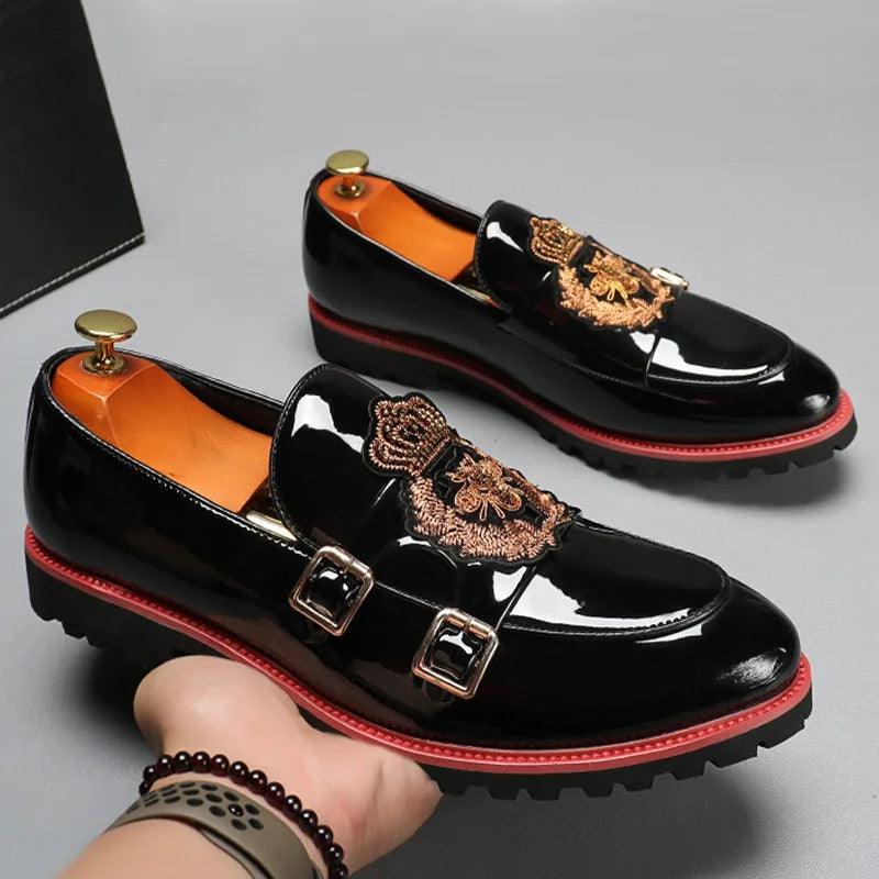 Marco - Elegante loafers med dobbelt metalspænde