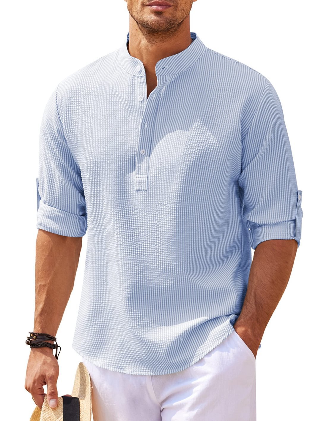 Michael - Casual sommerskjorte uden krave- Summer Chic