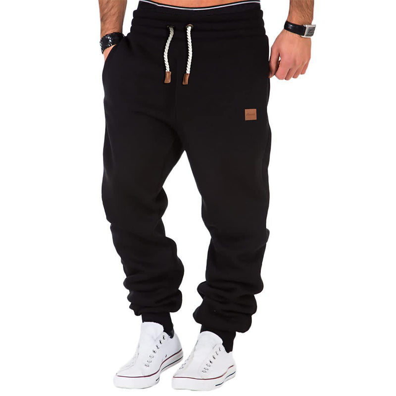 Jens Comfort | Herre ensfarvede sweatpants med snoretræk og elastisk talje