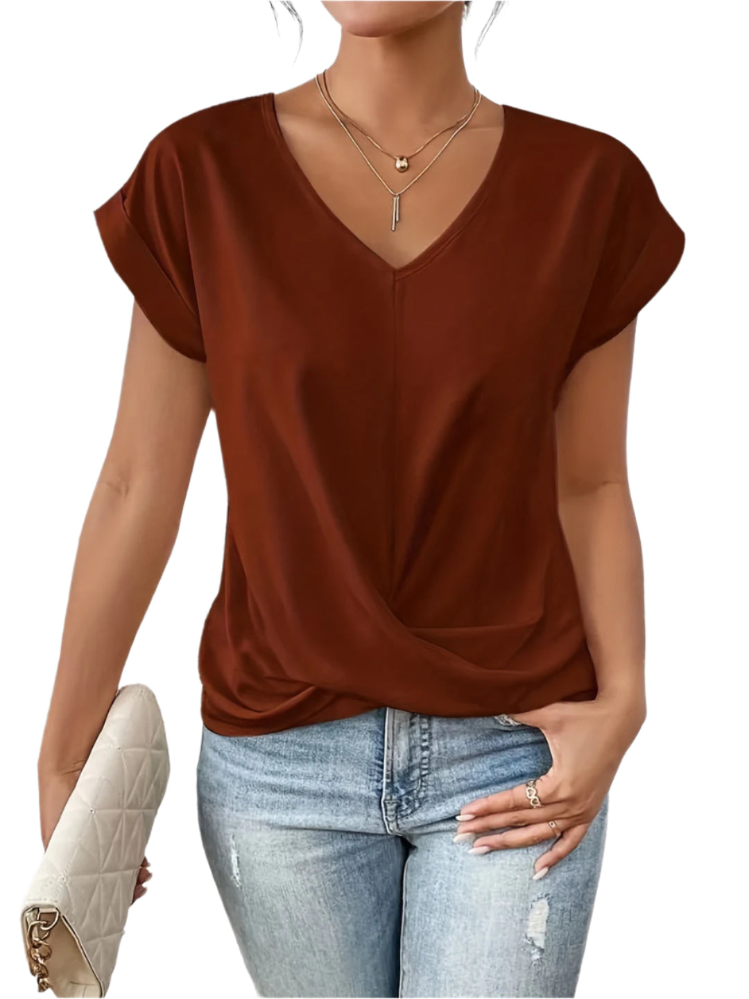Tammy - Casual T-shirt med V-hals