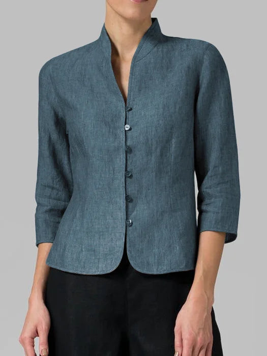 Cecilie – Bluse med knapper foran