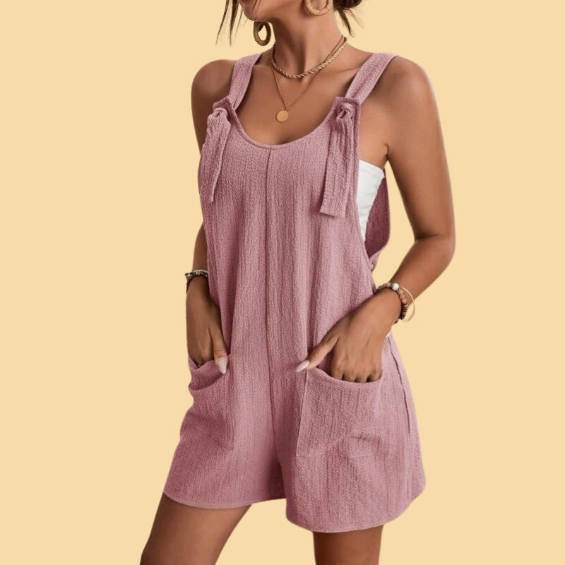 Camila - Afslappet kort romper med seler