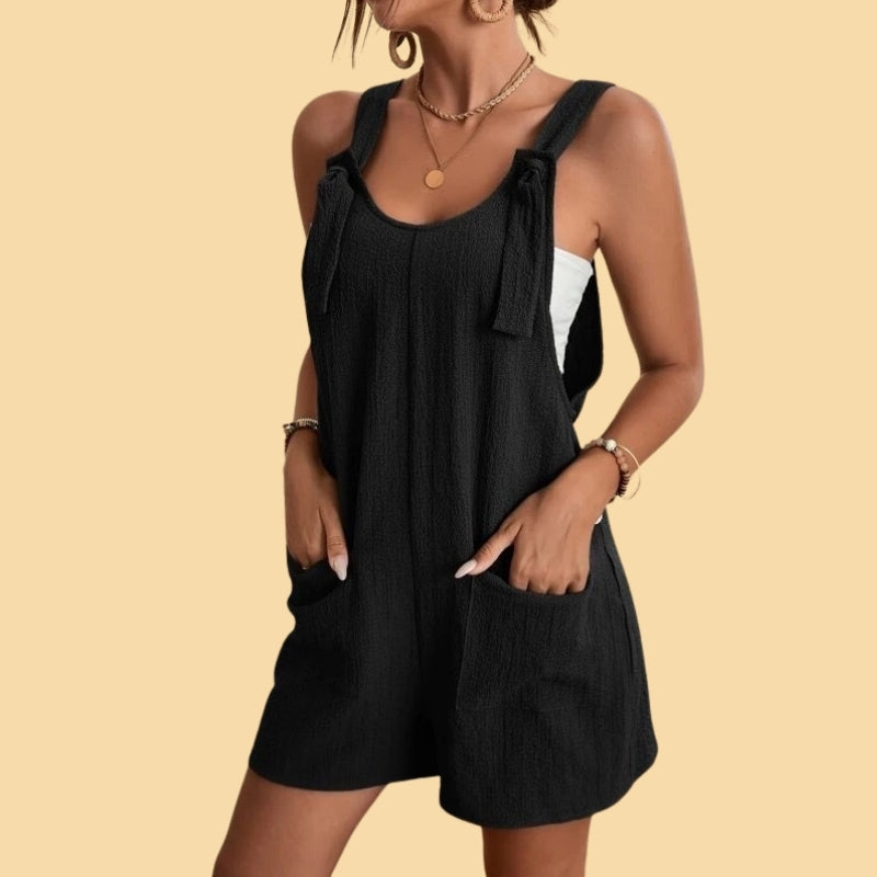 Camila - Afslappet kort romper med seler