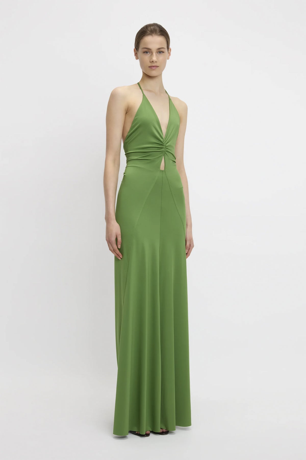 Celeste V-udskæring Ruched Cami-kjole