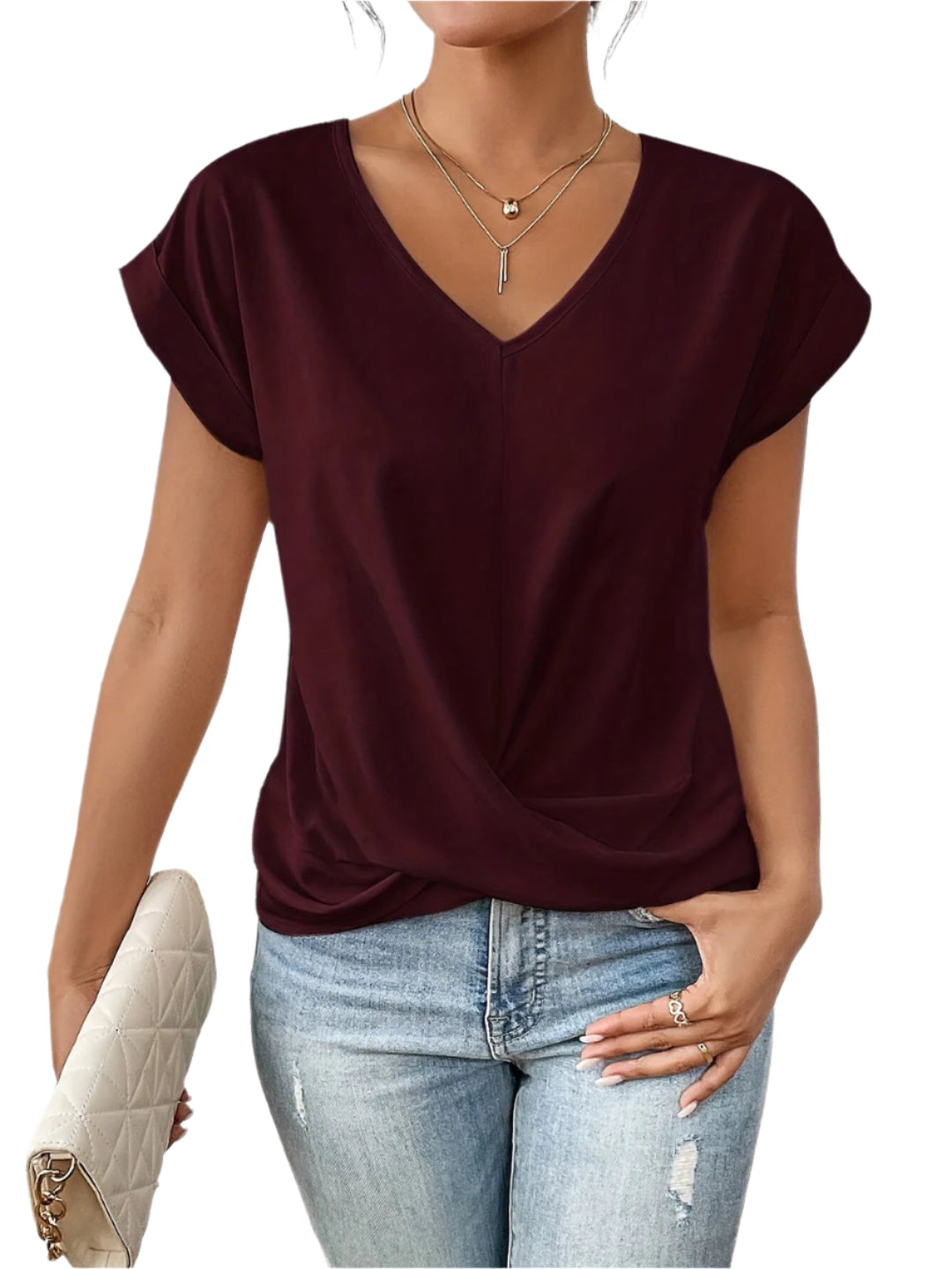 Tammy - Casual T-shirt med V-hals