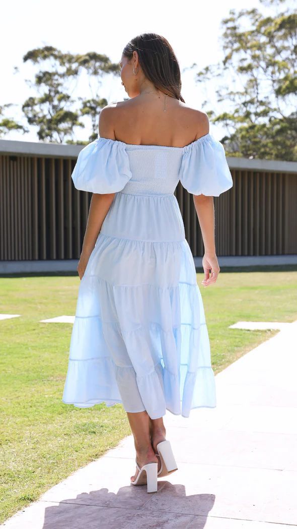 Amalie - Afslappet off-the-shoulder midikjole