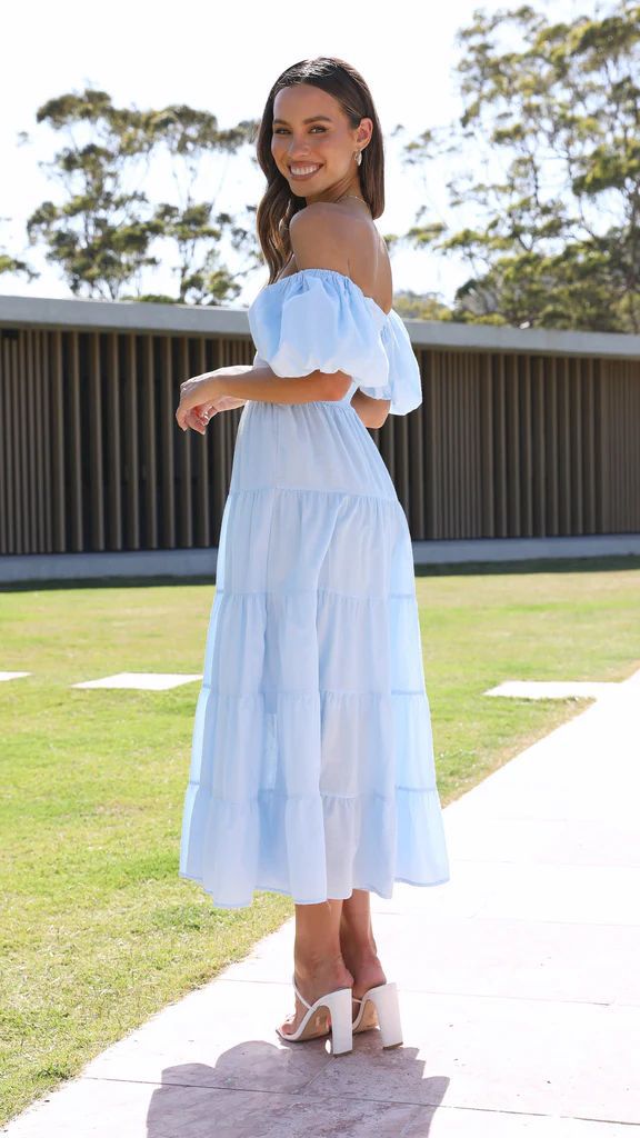 Amalie - Afslappet off-the-shoulder midikjole