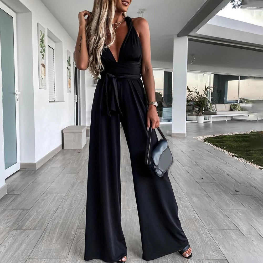 Ellie - Flowy palazzobukser og jumpsuit på kryds og tværs