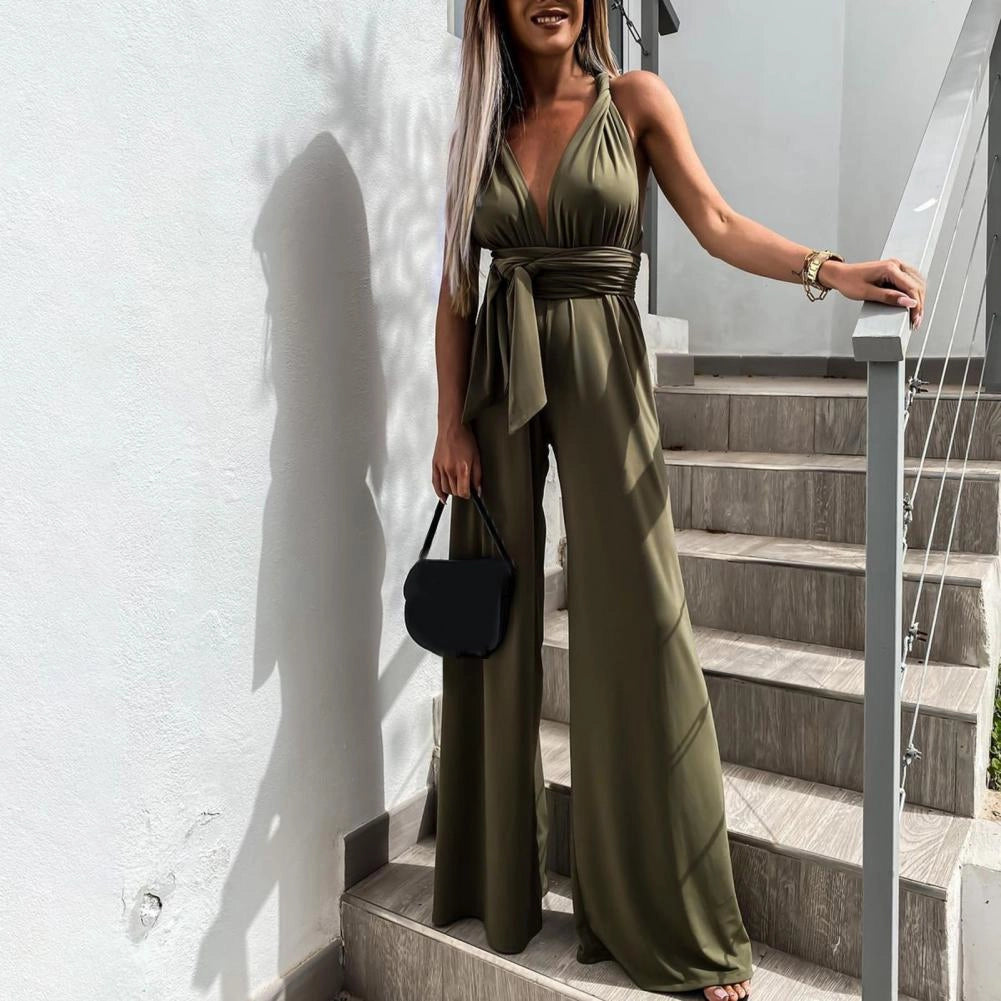 Ellie - Flowy palazzobukser og jumpsuit på kryds og tværs