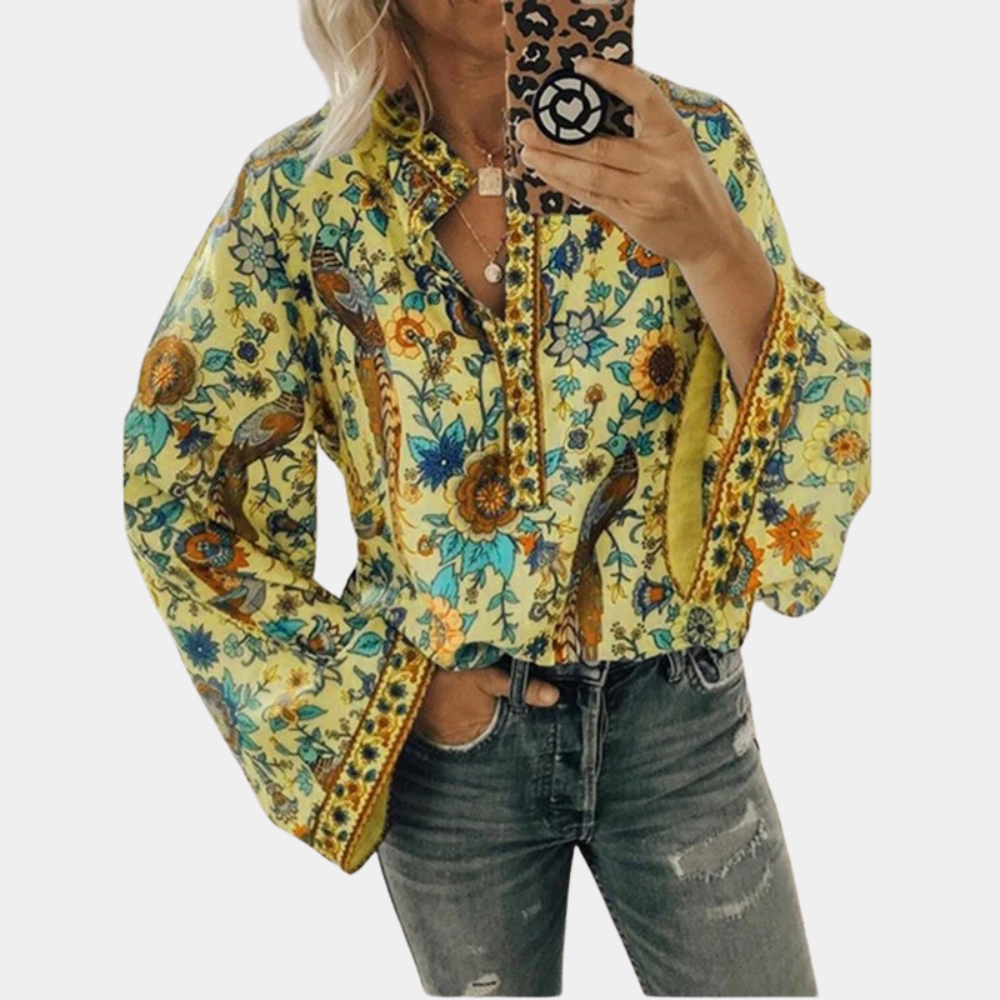 Variant image for Lena | Elegant bluse | Let og luftigt design med lange ærmer-2