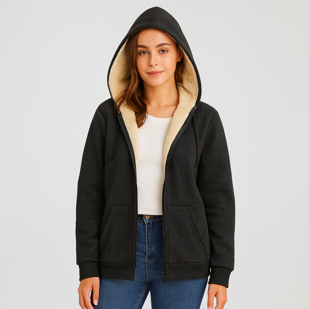 Sienna | Hyggelig fleece-hættetrøje