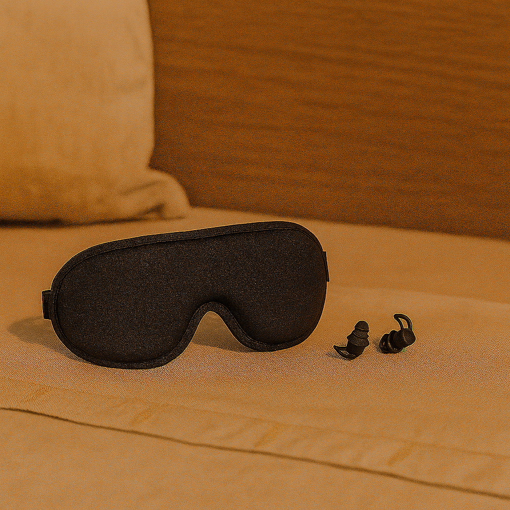 3D-søvnmaske og ørepropper – justerbar øjenbeskyttelse til rejser og nat