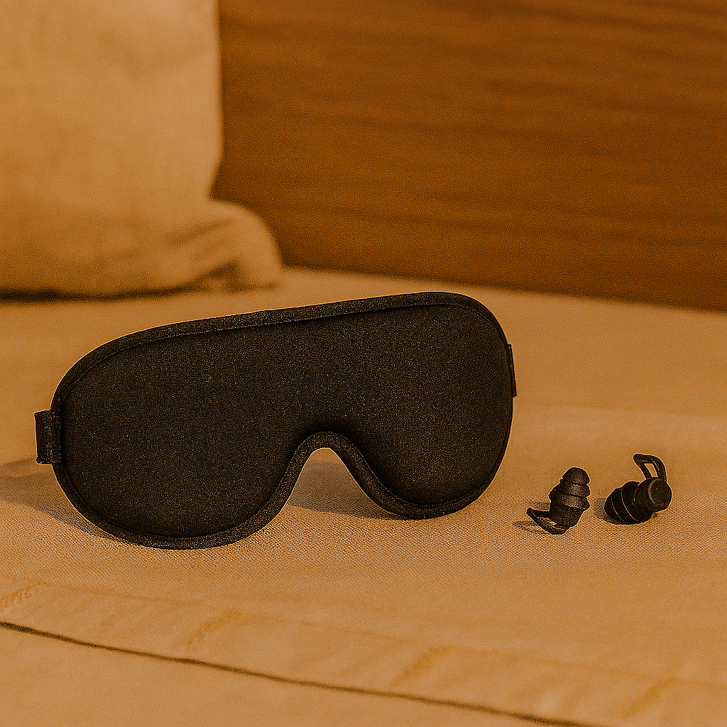 3D-søvnmaske og ørepropper – justerbar øjenbeskyttelse til rejser og nat