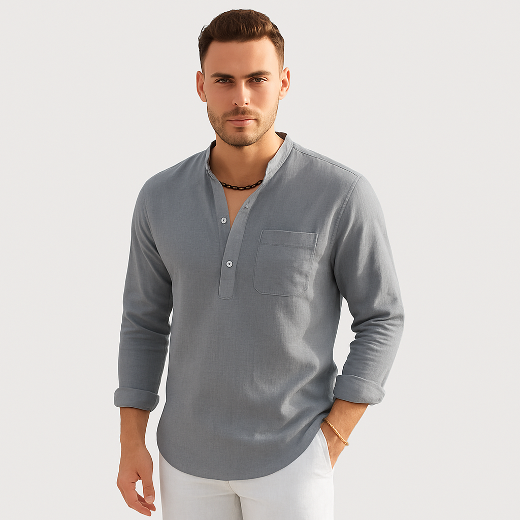 Lendon - Elegant hørskjorte til mænd - Summer Chic