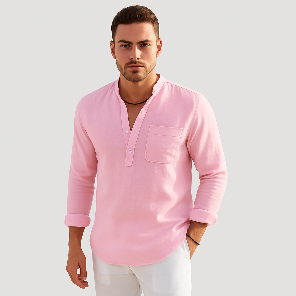 Lendon - Elegant hørskjorte til mænd - Summer Chic