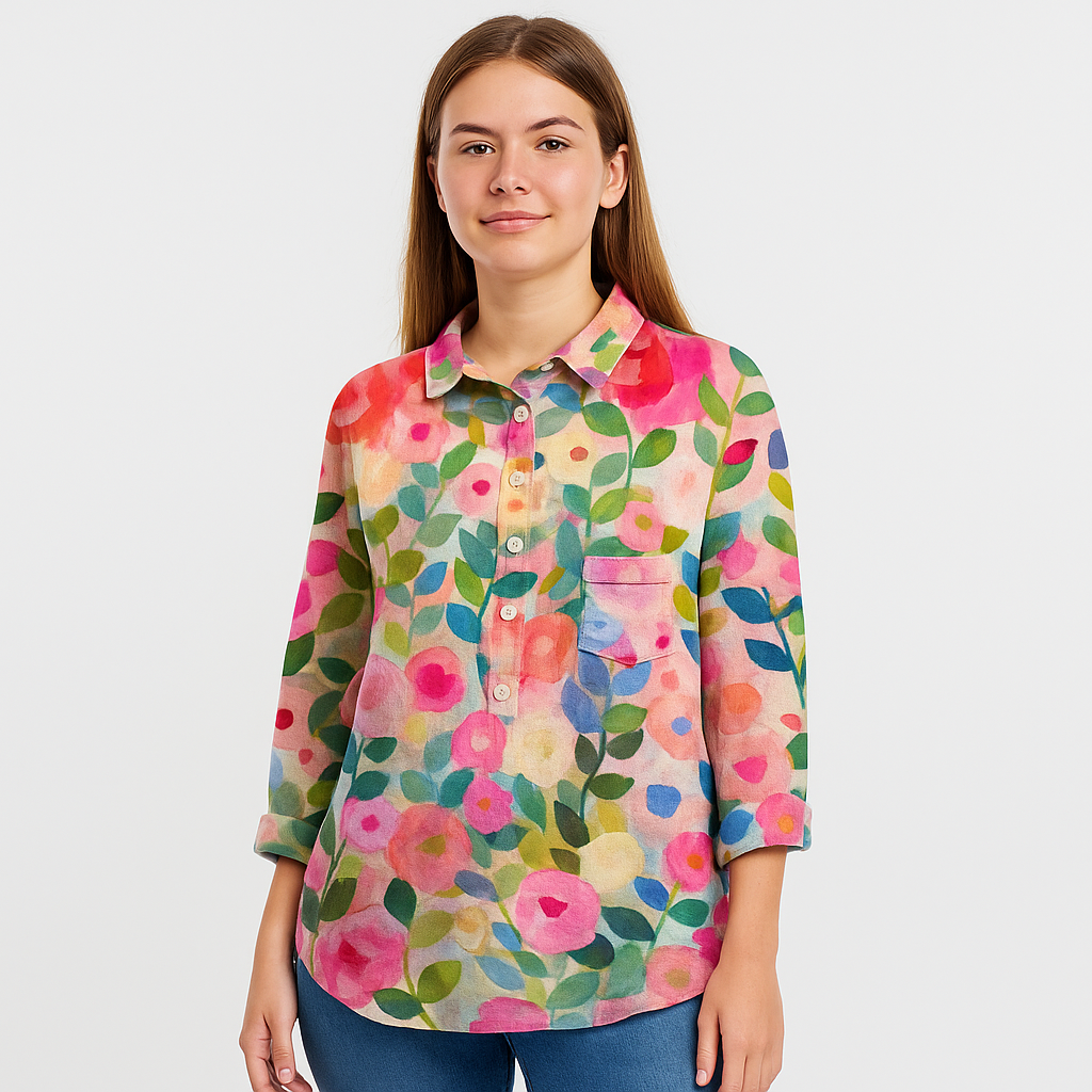 Rebecca - Blomsterbluse
