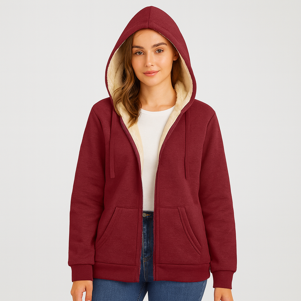 Sienna | Hyggelig fleece-hættetrøje
