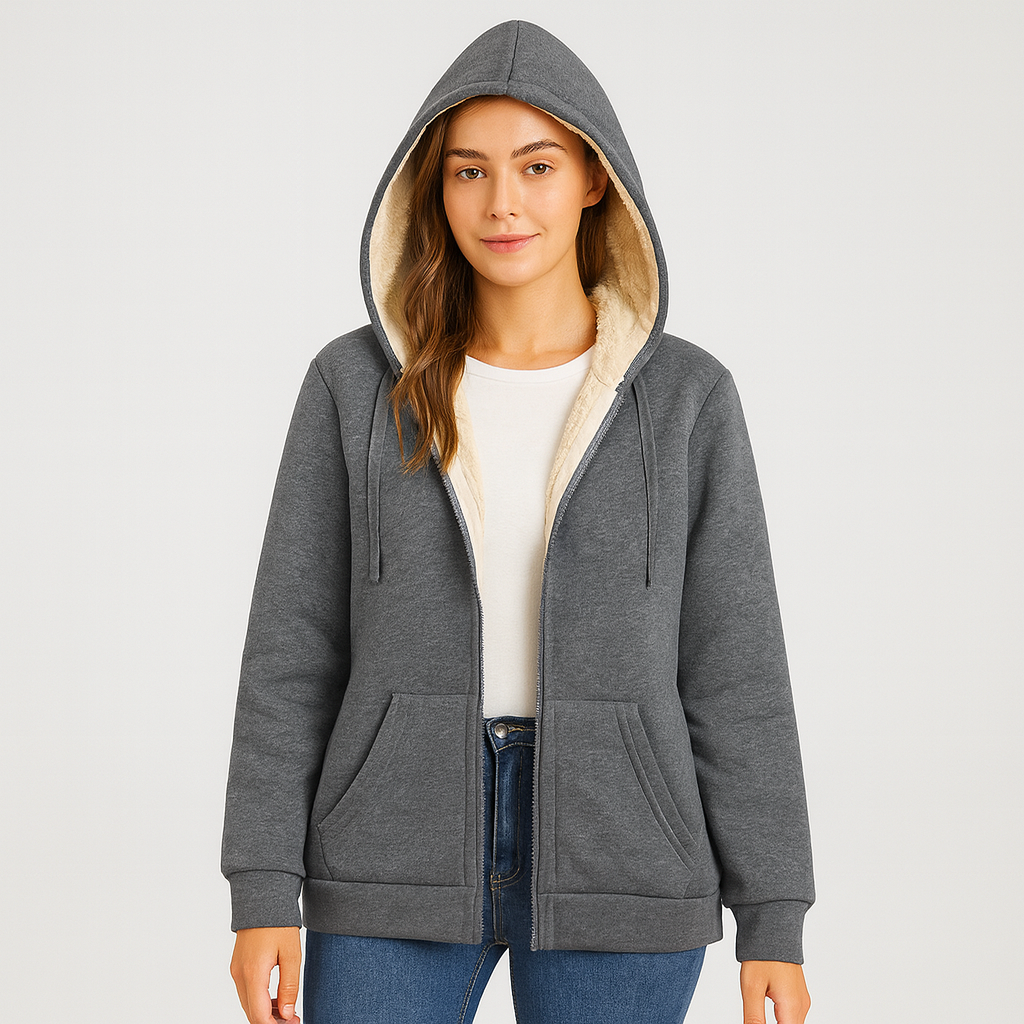 Sienna | Hyggelig fleece-hættetrøje
