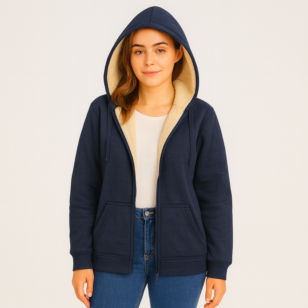 Sienna | Hyggelig fleece-hættetrøje