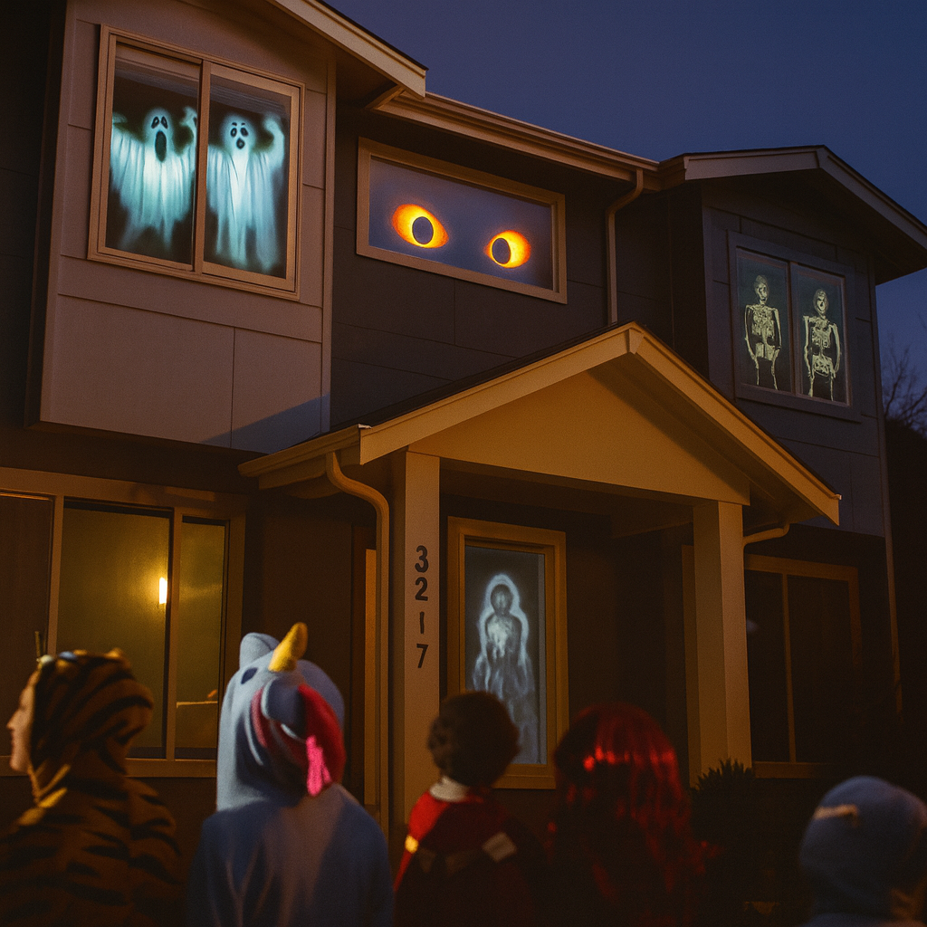 PhantomGlow | Hjemsøgt hus Halloween-projektor