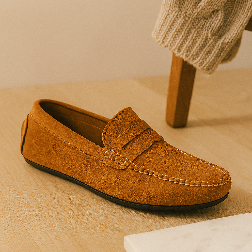Milano - Herreloafers i læder – klassiske hjemmesko med skridsikker sål